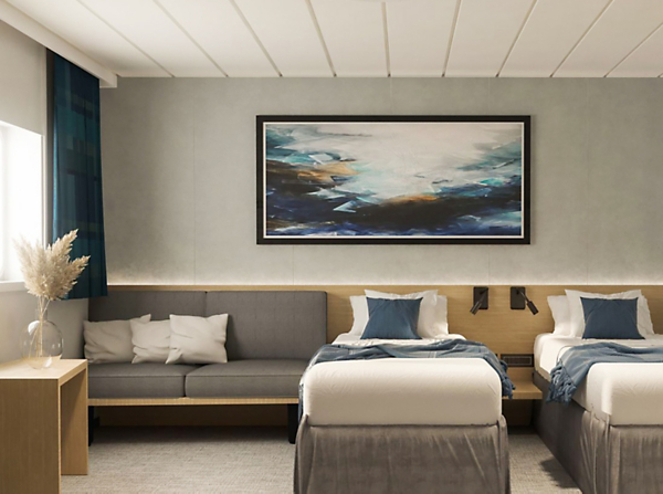 Sea View Cabin — Single Occupancy Twin Bed